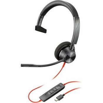 Poly Blackwire 3310 Monaural USB-C Headset +USBC/A Adapter - Mono - USB Type C, Mini-phone (3.5mm) - Wired - 32 Ohm - On-ear - Monaural - Ear-cup
