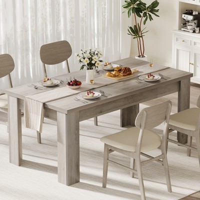 Dining Table for 4-6,Dinette Table with 1.18" Thickened MDF Tabletop, Dinner Table, Farmhouse Center Table for Dining Room, Living Room, Home Office