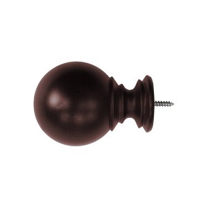 Mix and Match Wood Ball Finials in Ant. Mahogany for 1-3/8 Wood Rod Pole 2ct - 1 of 4