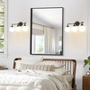 POWLIG 22.44-in 3-Light Black Dimmable Bathroom Vanity Light with 5.9in Milk Opal Glass Globe Shade - 4 of 4