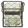 Cheung's Teska Square Glass Jar in Brown Wire Basket - Small - 3 of 4
