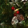 2.5ft National Tree Company Flocked Berry Urn Filler Red Berries Tripod Stake Warm White Battery Op LED Lights with Timer - 3 of 4