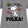 - Peanuts - You Had Me At Polka Graphic Short Sleeve Fleece Dress - 2 of 4