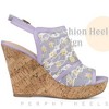 Perphy Women's Lace Platform Heel Slingback Wedges Sandals - 4 of 4