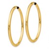 Black Bow Jewelry 3mm x 45mm 14k Yellow Gold Polished Endless Tube Hoop Earrings - 2 of 4