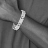 Black Bow Jewelry Men's 11mm Stainless Steel and .10 Carat Diamond Bracelet - 8.5 Inch - 4 of 4