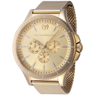 Technomarine TM-822024 Men's Moonsun Day-Date Gold Tone Dial Watch