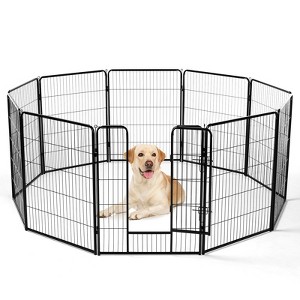 JIONJOY 8 Panel Heavy Duty Dog Exercise Pen | Black - 1 of 4