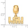 Black Bow Jewelry 14k Yellow Gold Plated Sterling Silver Louisiana State Fighting Tigers NCAA Bead Charm - 3 of 4