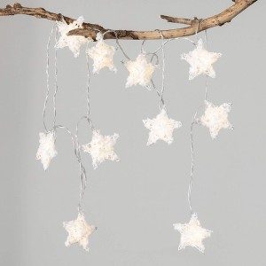 Sullivans 6 ft. White Lighted Star Garland  White Christmas Garland - 1 of 4