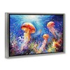 Stupell Industries Jellyfish Serenade Underwater Black Floater Framed Canvas Wall Art - 3 of 4