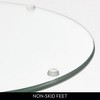 iDesign Round Pedestal Drink Table for Small Spaces - Clear/Soft Brass - 4 of 4