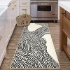 Modern Abstract Area Rugs, Low Pile Soft Striped Geometric Carpet, Non Slip Stain Resistant Indoor Rugs for Living Room Bedroom Kid Room - 2 of 4