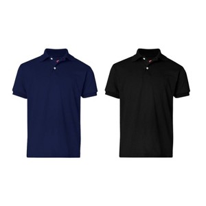 Hanes Girl Ecosmart Jersey Polos- 2 Pack - 1 of 4