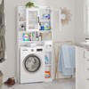 Over The Toilet Storage Cabinet with Acrylic Doors, Home Space-Saving Toilet Rack - 4 of 4