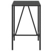 vidaXL Bar Table with Glass Top Black 27.6"x27.6"x43.3" Poly Rattan - 3 of 4