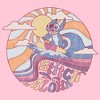 Girl's Lilo & Stitch Aloha Stitch Distressed Surf Circle T-Shirt - 2 of 4