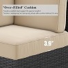 LayinSun 7 Pieces Outdoor Patio Furniture Set with 44" Fire Pit Table Rattan Sectional Sofa Conversation Sets - 2 of 4