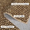 Washable Area Rug Modern Braided Printed Non Slip Non Shedding Rug Indoor Non-Shedding Stain-resistant Floor Cover - 4 of 4