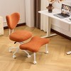 GDFStudio Lani Modern 360° Swivel Upholstered Meditation Chair with Adjustable Height and Casters - 2 of 4