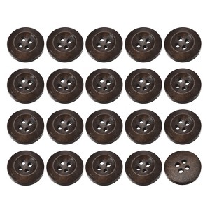 Unique Bargains Wooden DIY Craft Clothing Sewing Buttons 50 Pcs - 1 of 4