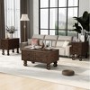 Bella Depot 3-Piece Solid Wood Living Room Coffee Table Set, 1 Coffee Table and 2 End Table - 2 of 4