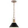 Nuvo Lighting Outpost 1 - Light Pendant in  Matte Black/Burnished Brass - 4 of 4
