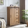 HDZNVF Farmhouse Modern Tall Dresser 5 Chest of Drawers - 4 of 4