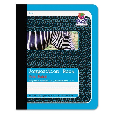 Pacon Composition Book 1/2" Ruling 9-3/4 x 7-1/2 100 Sheets 2425