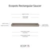 Ecopots Indoor/Outdoor Modern Plastic Rectangular Bruges Flower Pot Planter Saucer - 3 of 3