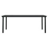 vidaXL Garden Dining Table Black Powder-coated steel, glass - 2 of 4