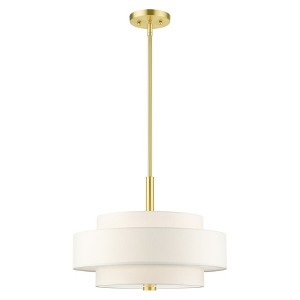 Livex Lighting Meridian 4 - Light Chandelier in  Satin Brass - 1 of 2