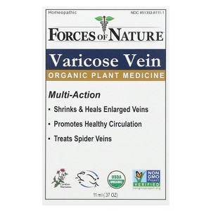 Forces of Nature Varicose Vein, Organic Plant Medicine, 0.37 oz (11 ml) - 1 of 3
