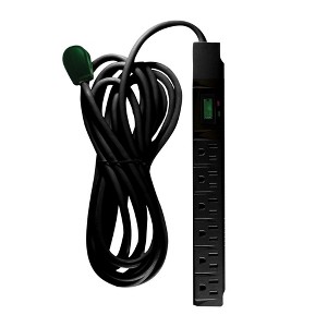 GoGreen Power (GG-16315-15BK) 6 Outlet Surge Protector, 1200 Joules, Black, 15 Ft Cord - 1 of 4