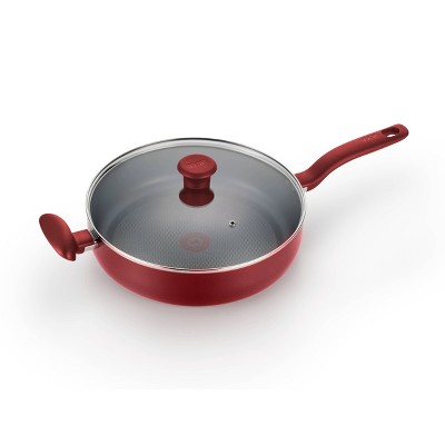 T-fal Simply Cook Nonstick Cookware, Jumbo Cooker, 5qt, Red