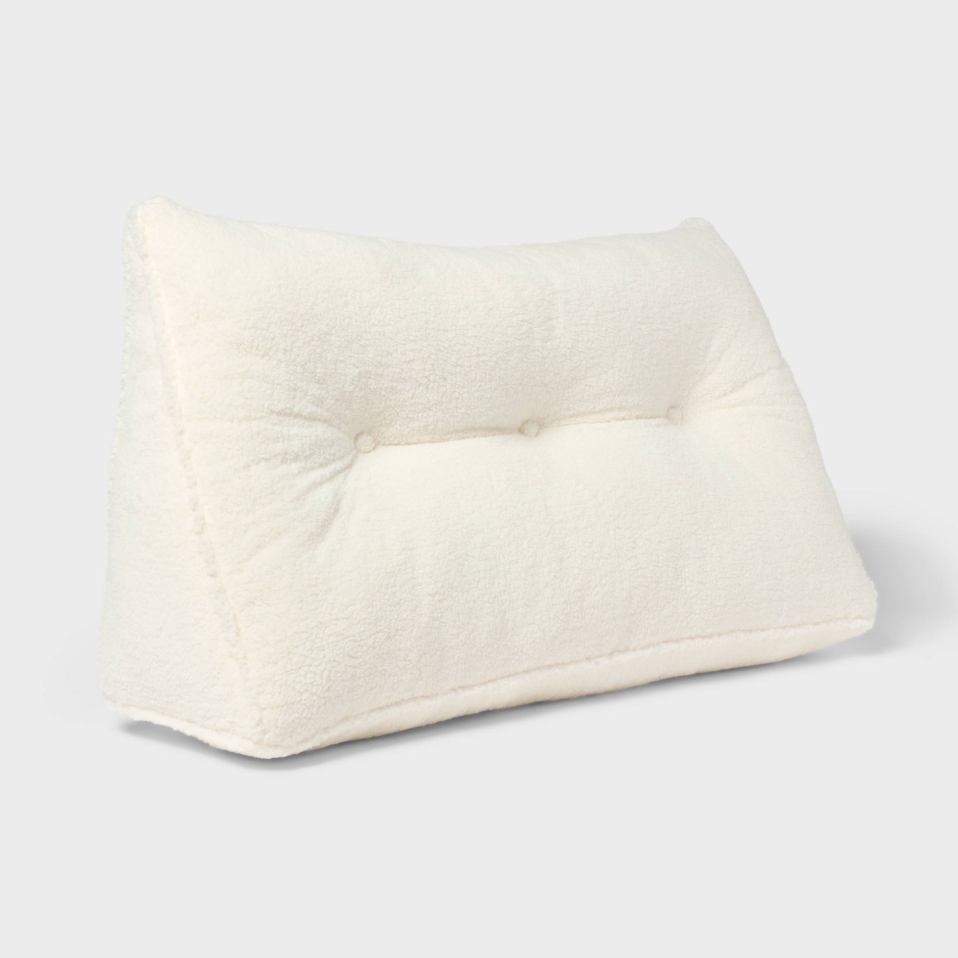 35"x20" Headboard Pillow Faux Shearling Ivory for Dorm - Room Essentials™