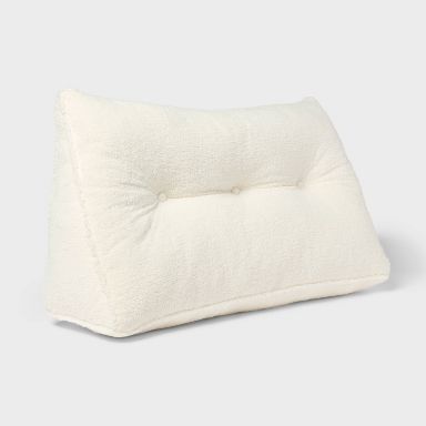 35"x20" Headboard Pillow Faux Shearling Ivory for Dorm - Room Essentials™