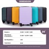 20" Carry On Luggage With 360 Degree Spinner Wheels Lightweight Suitcase With Adjustable Pull Rod For Men Women - 2 of 4