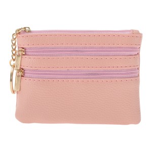 Unique Bargains Three Zipper Pocket With Pattern Coin Purse Wallet 1 Pc - 1 of 4