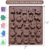 JDICTION Christmas Silicone Chocolate Molds with Candy Bags, 25 Shapes for Candy, Soap, Resin, Jelly, Wax, Ice - 2 of 4