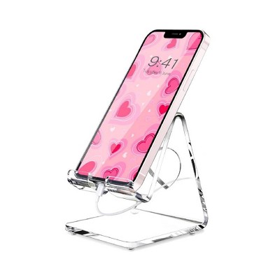 Orieon Techs Crystal-Clear Modern Acrylic Phone Stand