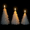 Northlight Flickering Flameless LED Christmas Tree Wax Candles - 7.25" - White - Set of 3 - 3 of 4