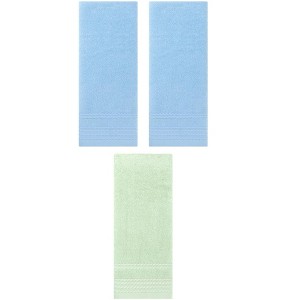 REGALWOVEN 3 Pack Solid Striped Soft Absorbent Bathroom Hand Towels for Hand, Face 14" x 30" - 1 of 4