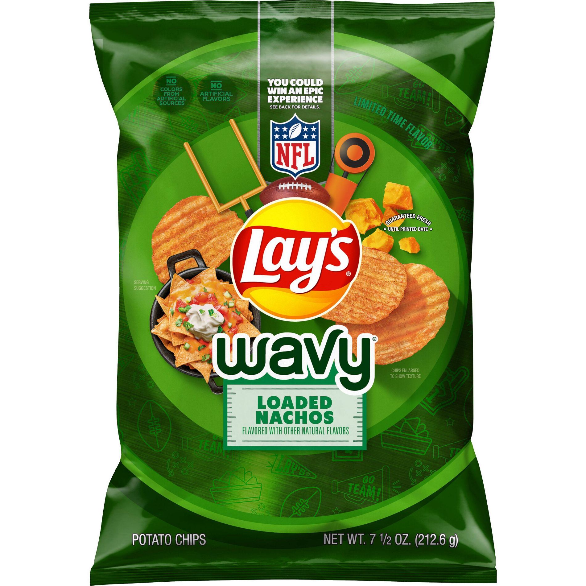 Lay's Wavy Loaded Nacho Potato Chips - 7.5oz