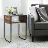 Costway Side Table Industrial Coffee Table w/Metal Frame Rustic End Table Nightstand - 4 of 4