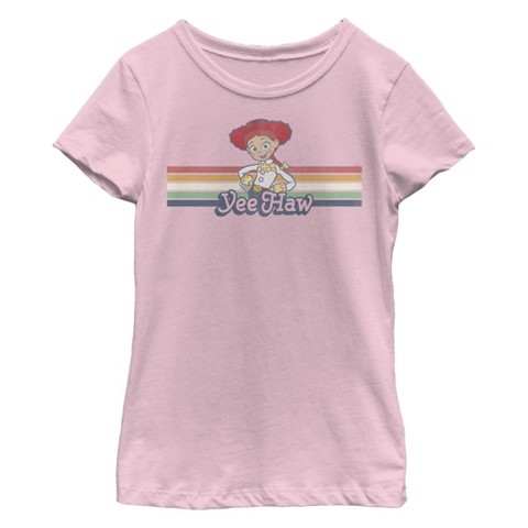 Toy Story Girl's Toy Story Jessie Yee Haw T-Shirt - Light Pink - Small