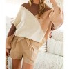 Women's Round Neck Color Block Knit Sweater - Vine & Love - 2 of 4