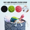 Nocciola 10 PCS Sushi Toys with Takeout Bag,Plush Squeaky Dog Toy Set,Cute Stuffed Pet Toys,Puppy Chew Toys,For Small to Medium Dog,Foodie Series toy - 2 of 4
