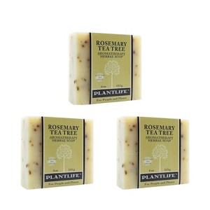 Plantlife Rosemary Tea Tree Bar Soap – Moisturizing, Soothing, Handcrafted, Plant-Based – Made in California, 4oz - 1 of 2