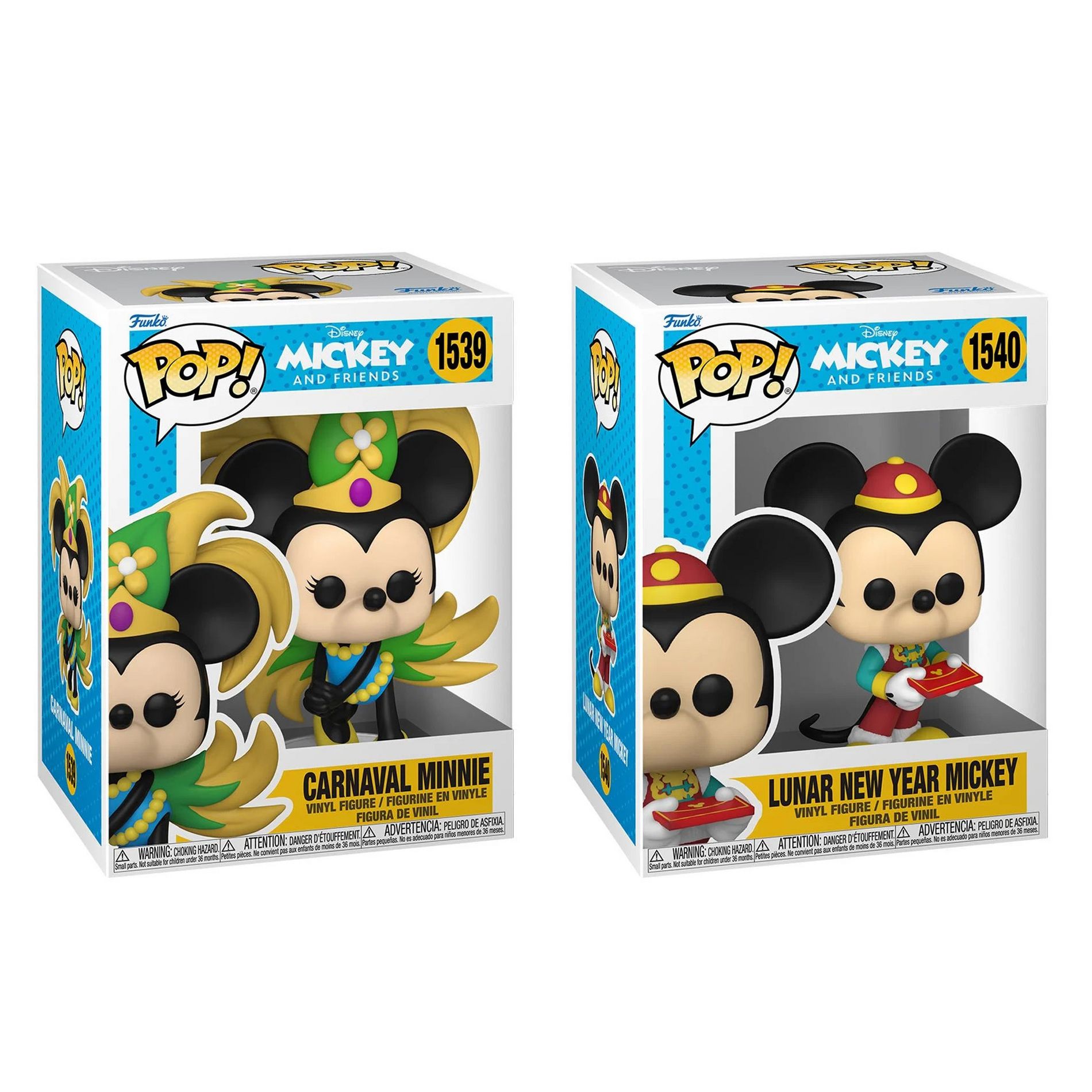 Funko Pop! 2 Pack Disney: Carnaval Minnie #1539 & Lunar New Year Mickey #1540